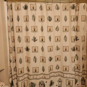 NATUREWOOD Elegant Leaf Print Shower Curtain